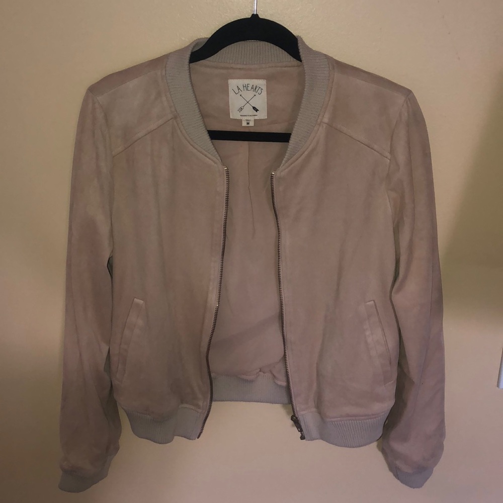 Bomber suede jacket